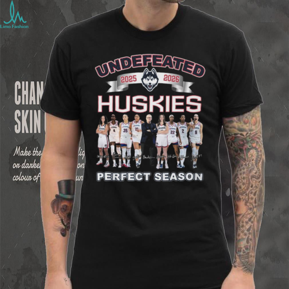 UConn Huskies Women’s Basketball Undefeated Perfect Season 2025 2026 T Shirt