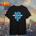 UNC Football Drake Maye 10 Stripe t-shirt