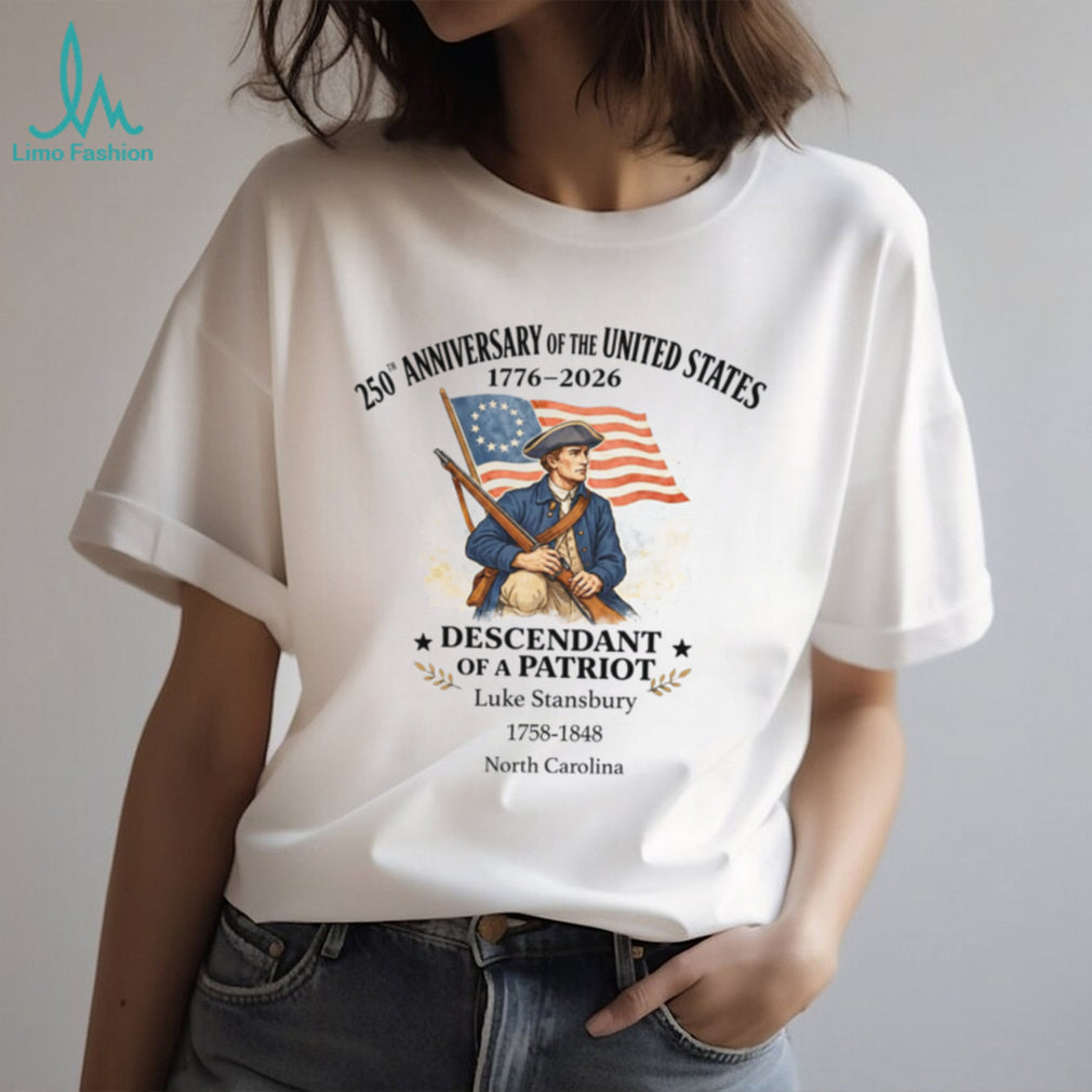 US 250th Anniversary 1776 2026 Patriot Descendant Custom T Shirt