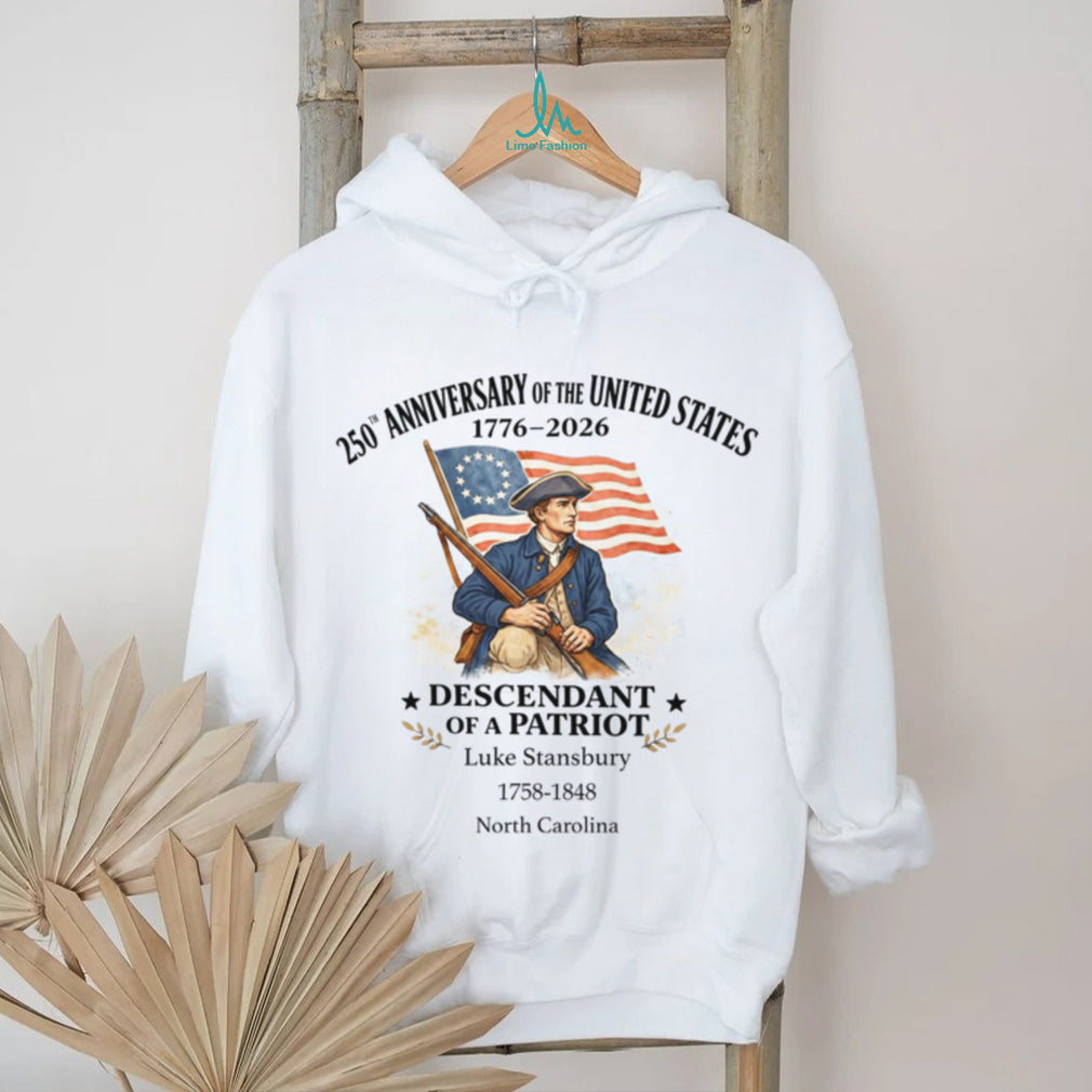 US 250th Anniversary 1776 2026 Patriot Descendant Custom T Shirt