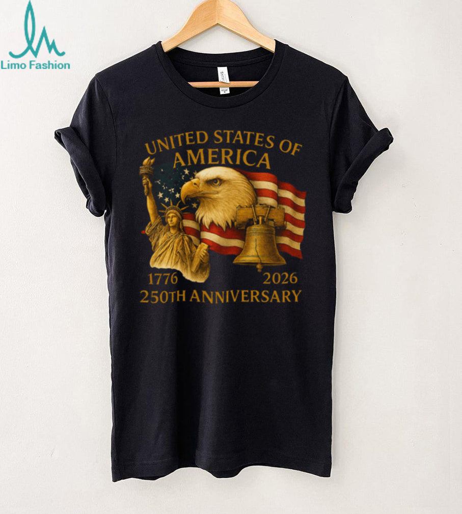 USA 250th Anniversary 1776 2026 Eagle and Liberty Bell T Shirt
