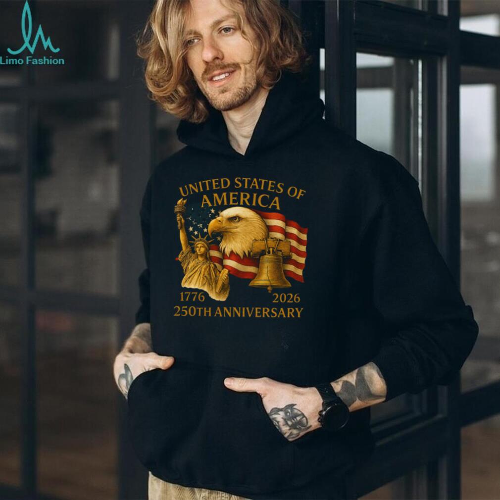USA 250th Anniversary 1776 2026 Eagle and Liberty Bell T Shirt
