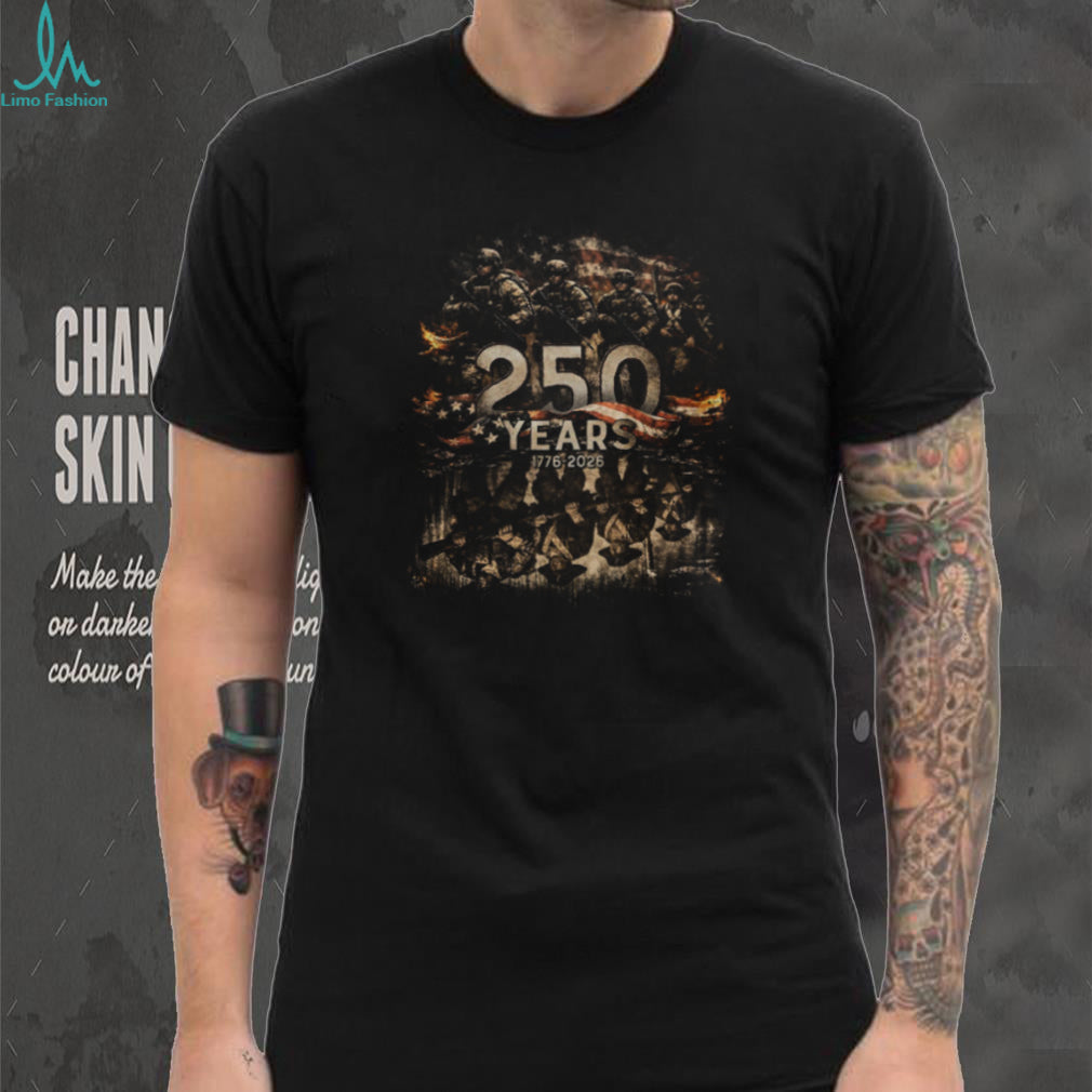 USA 250th Anniversary 1776 2026 Revolutionary & Modern Soldier T Shirt