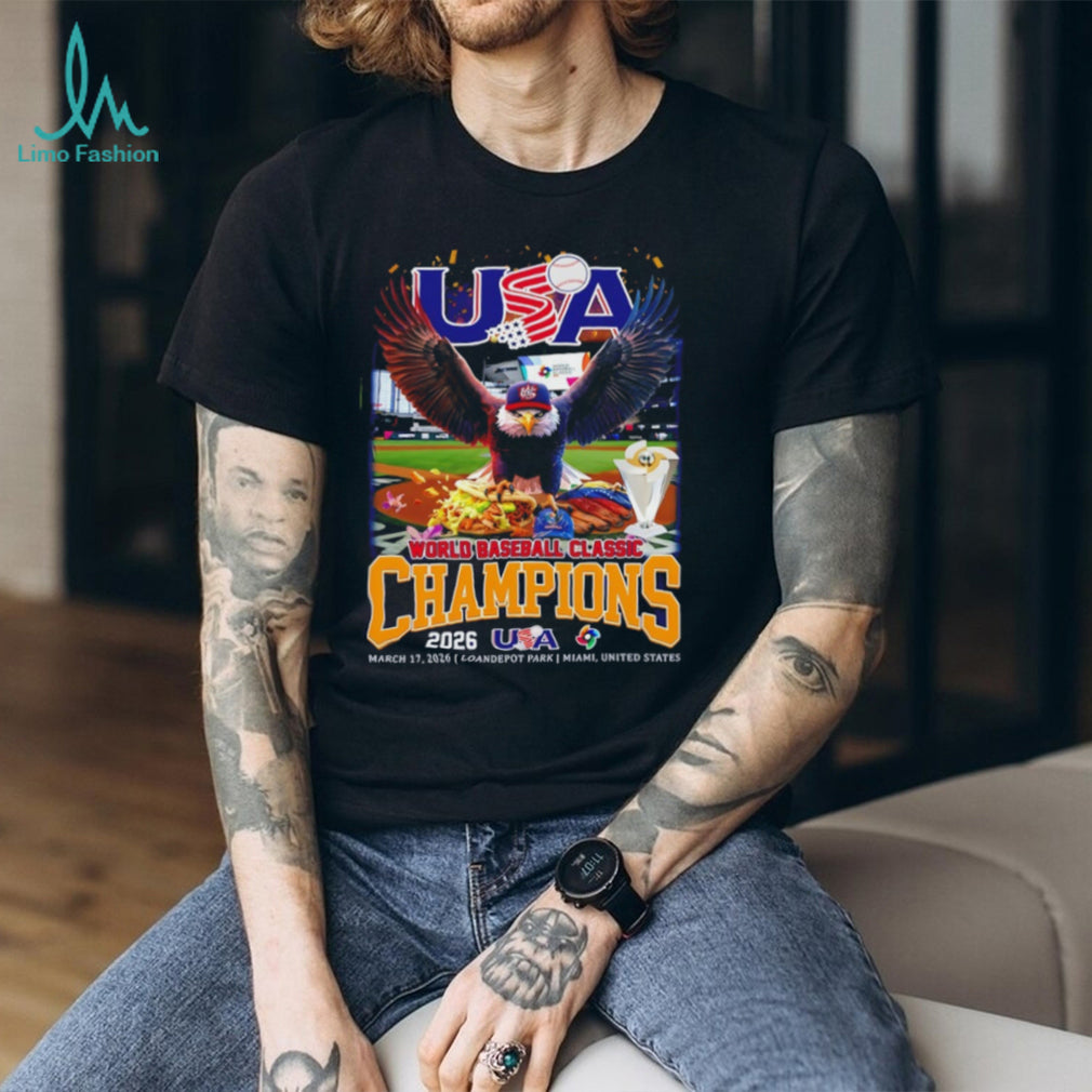 USA Baseball 2026 World Champions Bald Eagle Graphic T Shirt