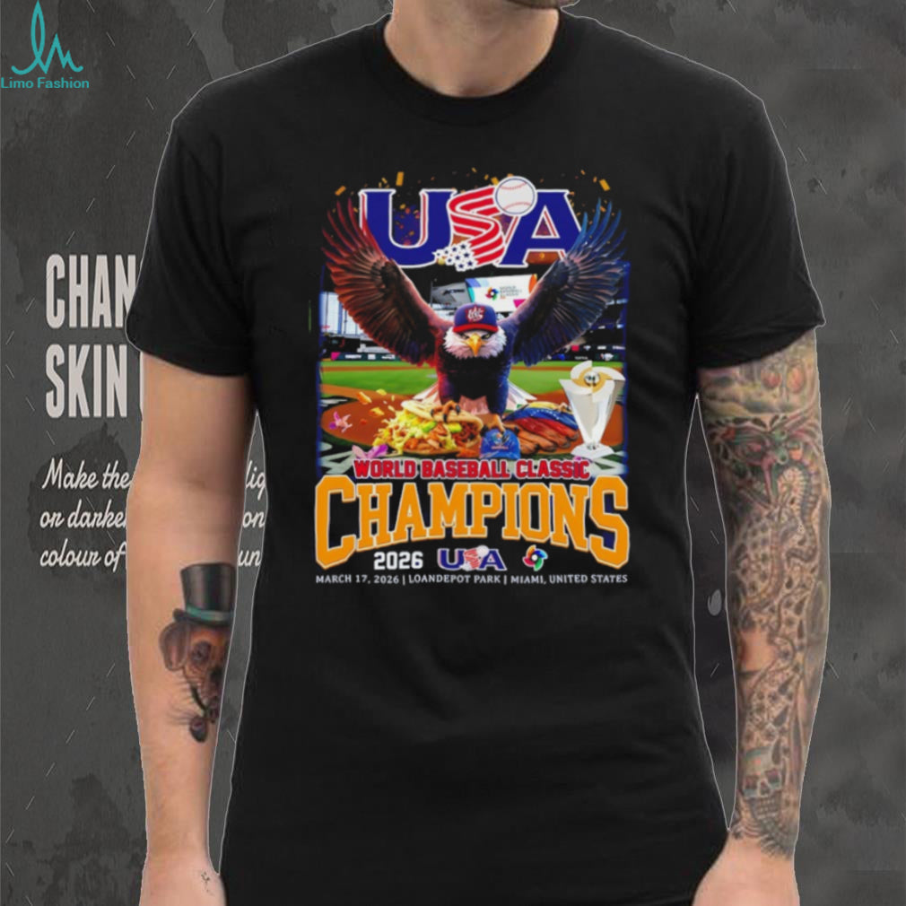 USA Baseball 2026 World Champions Bald Eagle Graphic T Shirt