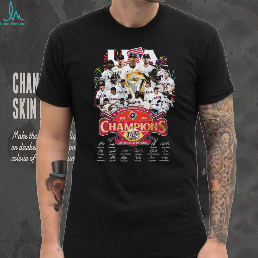 USA Baseball 2026 World Champions Signatures T Shirt
