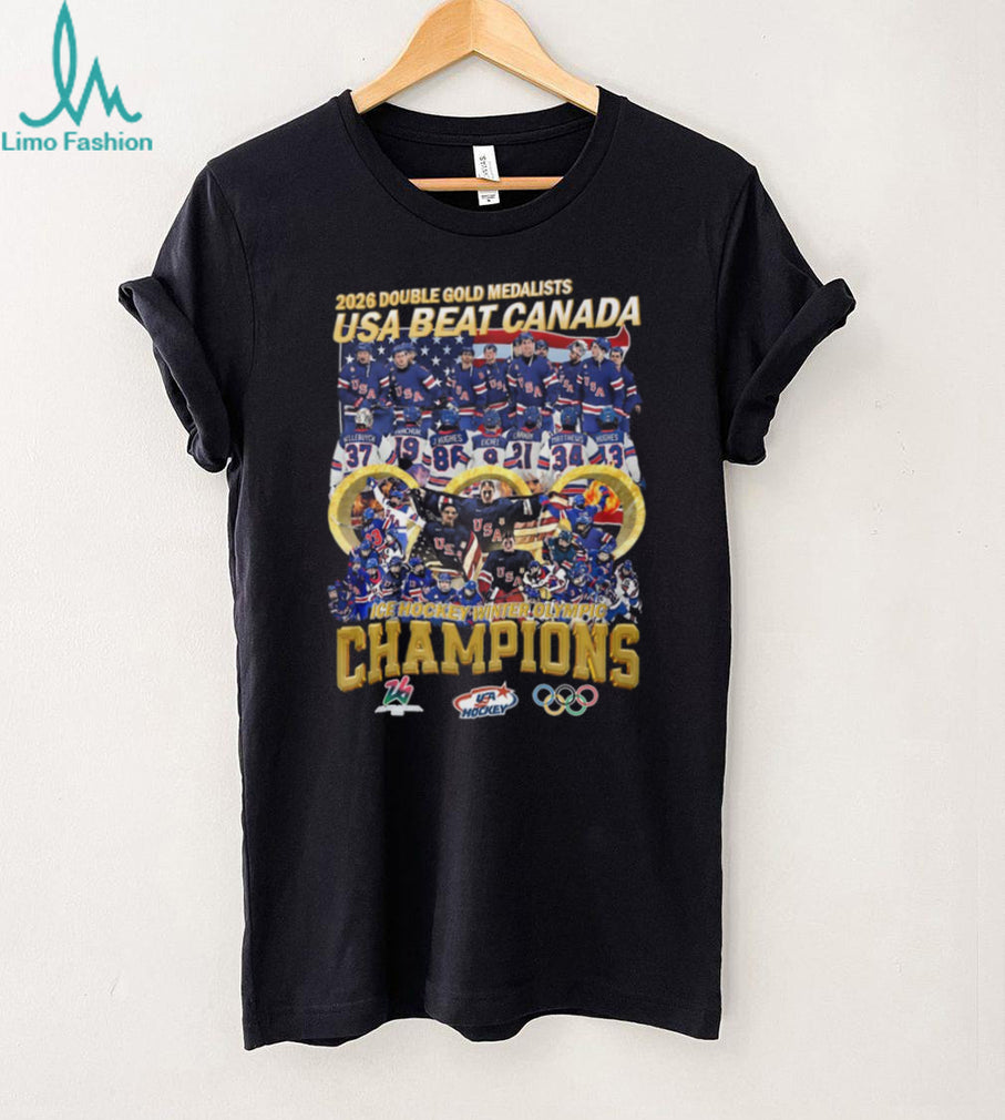 USA Beat Canada 2026 Winter Olympic Hockey Champions T Shirt