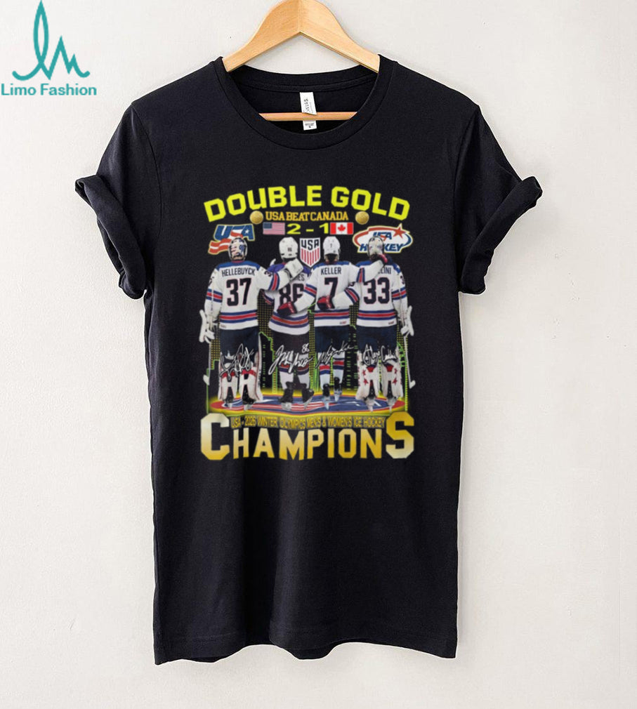 USA Beat Canada Double Gold 2026 Winter Olympics Hockey Champions T Shirt