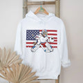 USA Eagle Goalie Hockey Patriot American Flag T Shirt