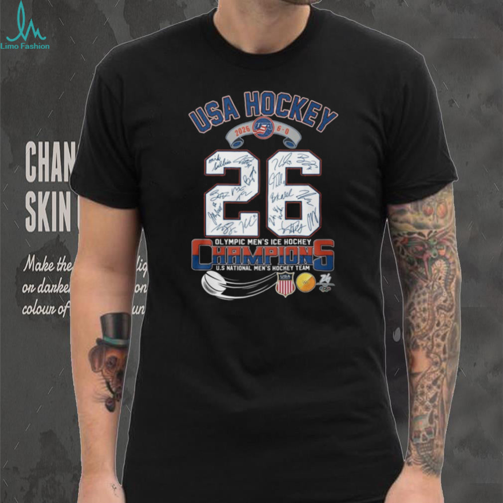 USA Hockey 2026 Olympic Gold Medalists Champions Signature T Shirt