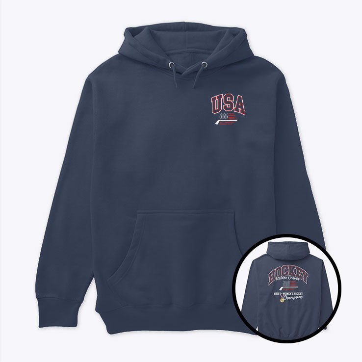 USA Hockey Men’s And Women’s Hockey Champions Hoodie