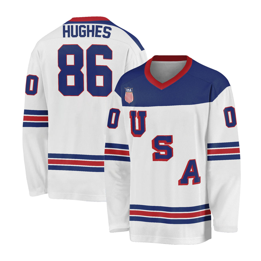 USA Jack Hughes Hockey Jersey