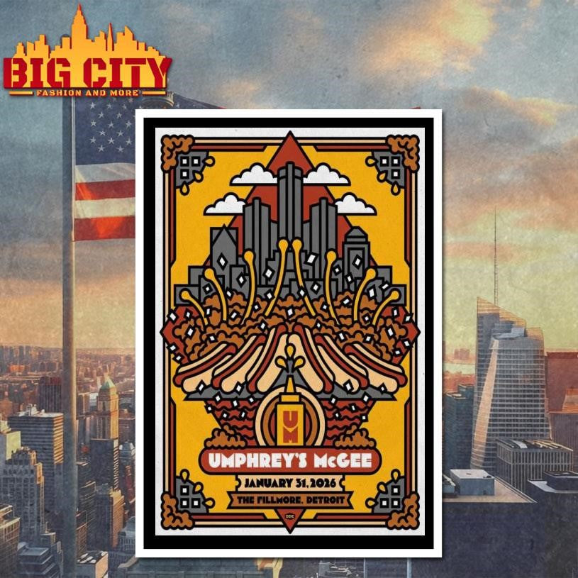 Umphrey’s McGee The Fillmore Detroit January 31 2026 Concert Poster Shirt