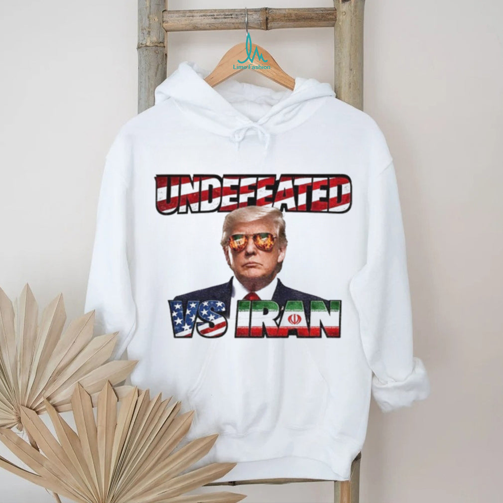 Undefeated Donald Trump vs Iran Fire Sunglasses Graphic T Shirt