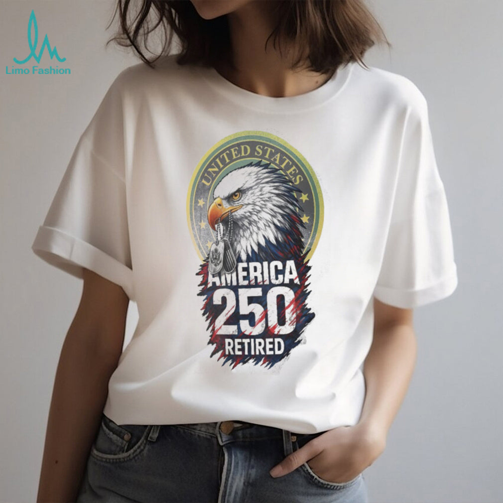 United States America 250 Retired Eagle Dog Tags Semiquincentennial T Shirt
