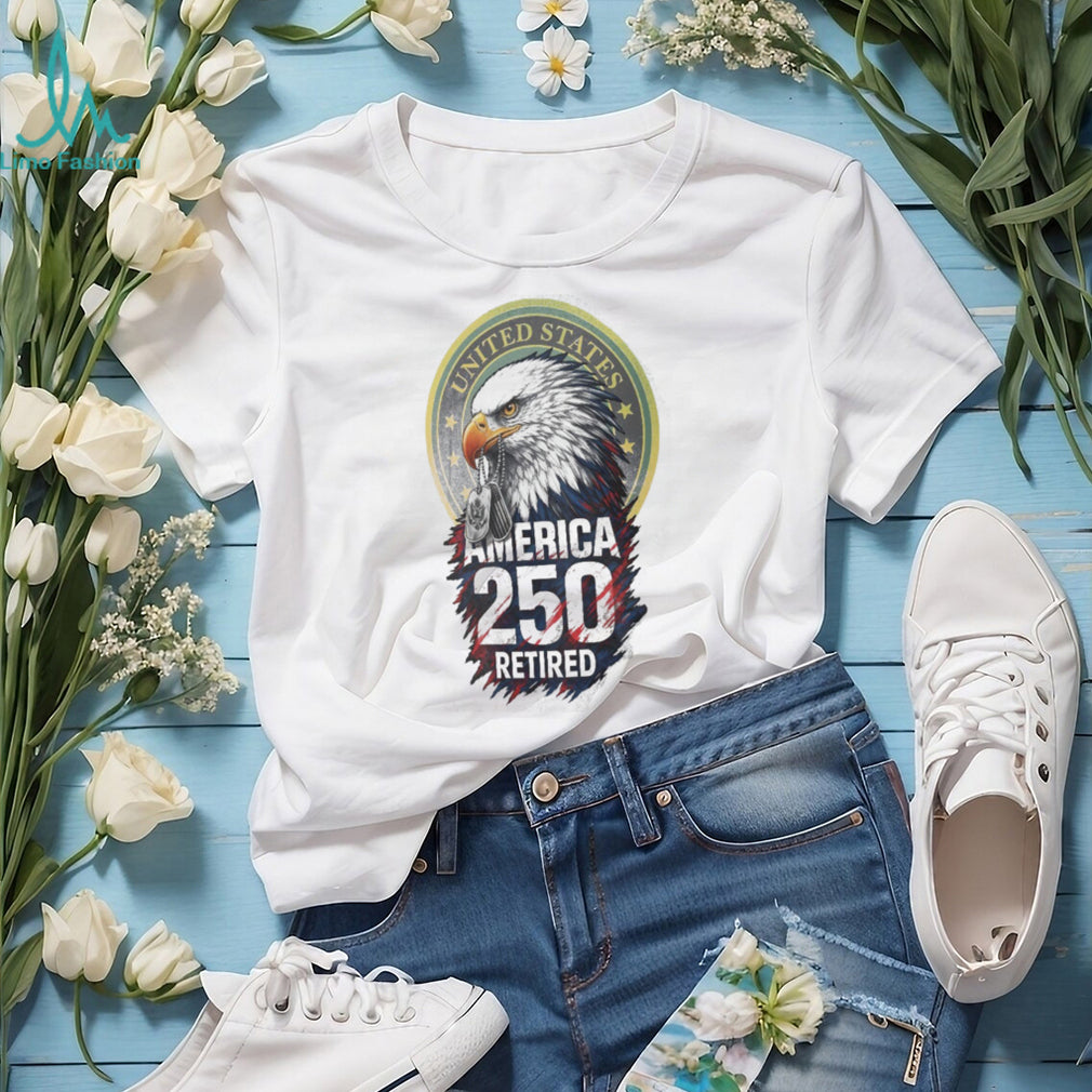 United States America 250 Retired Eagle Dog Tags Semiquincentennial T Shirt