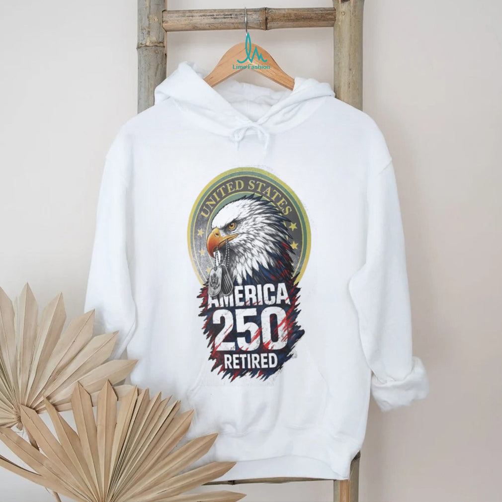 United States America 250 Retired Eagle Dog Tags Semiquincentennial T Shirt