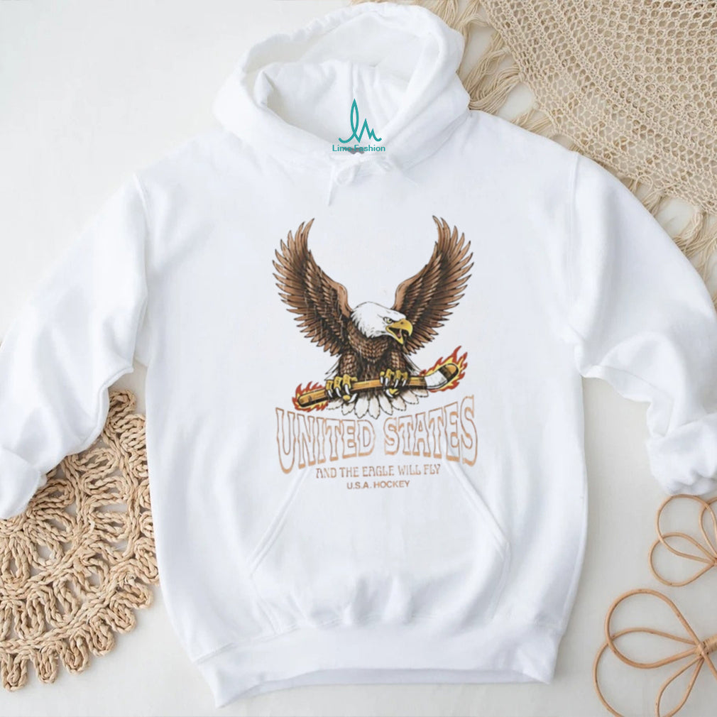 United States Hockey Eagle And The Eagle Will Fly T Shirt