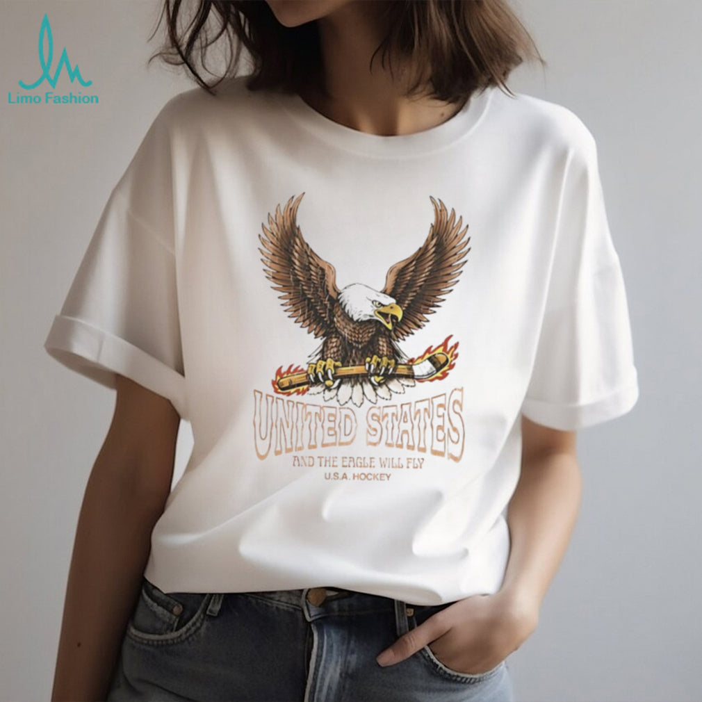 United States Hockey Eagle And The Eagle Will Fly T Shirt