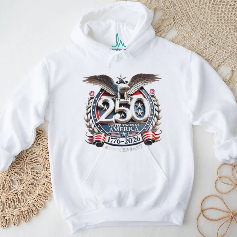 United States of America 250th Anniversary Semiquincentennial 1776 2026 Patriotic Eagle Fans T Shirt