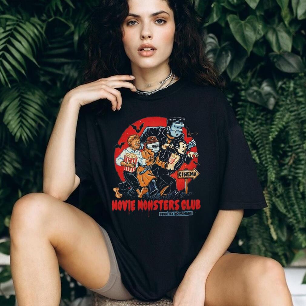 Universal Monsters Movie Monsters Club strictly no humans shirt