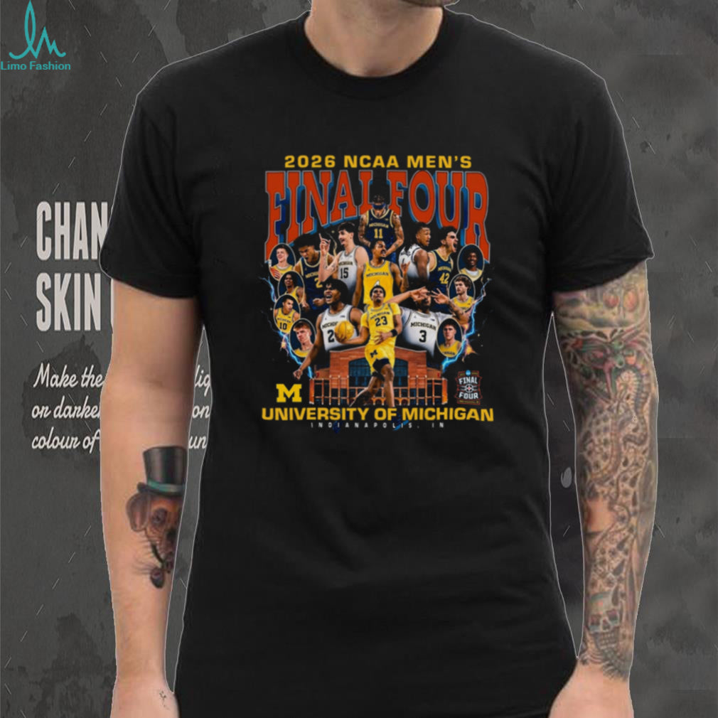 University of Michigan 2026 NCAA Men’s Final Four Basketball Team Roster T Shirt