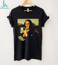 Urban Streetwear Mona Lisa Holding Cash Money Stack Graphic T Shirt