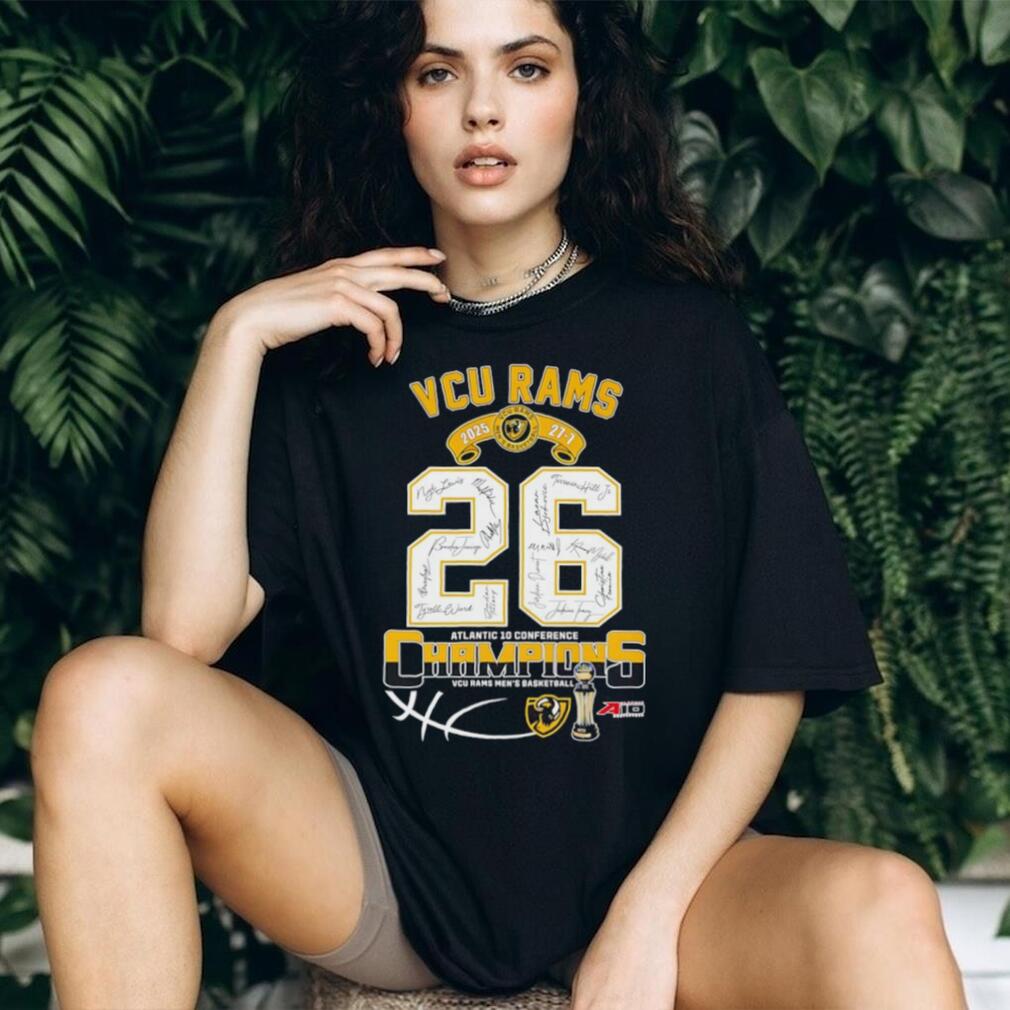 VCU Rams 2025 Atlantic 10 Conference Champions Signed Roster T shirt