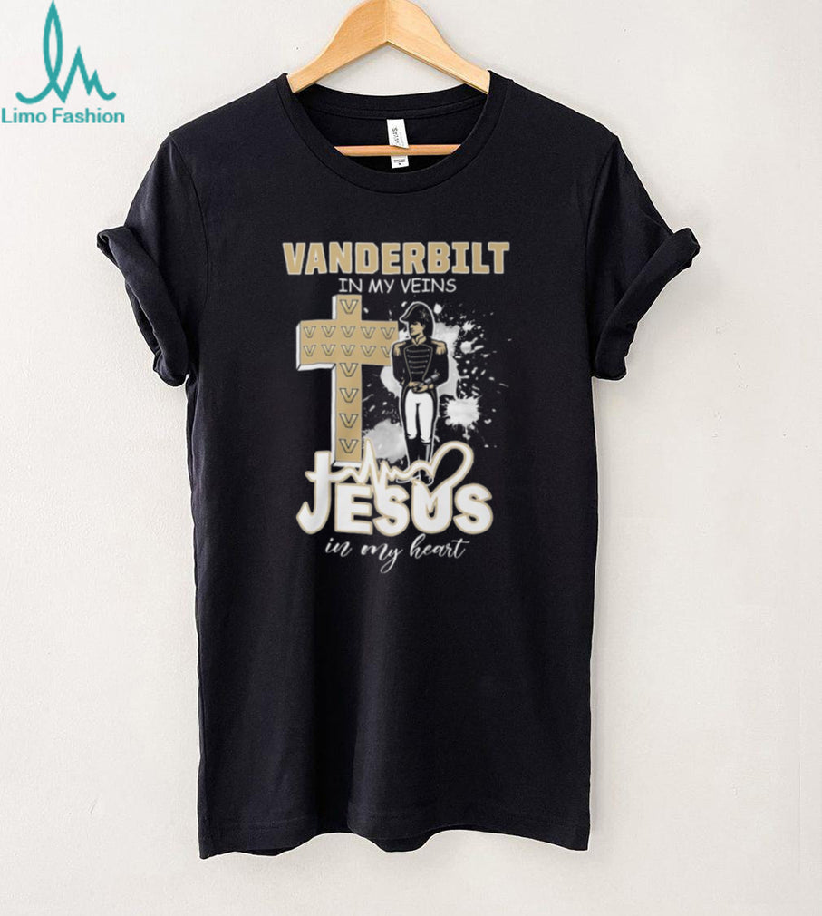 Vanderbilt Commodores Fan T Shirt Vanderbilt In My Veins Jesus In My Heart