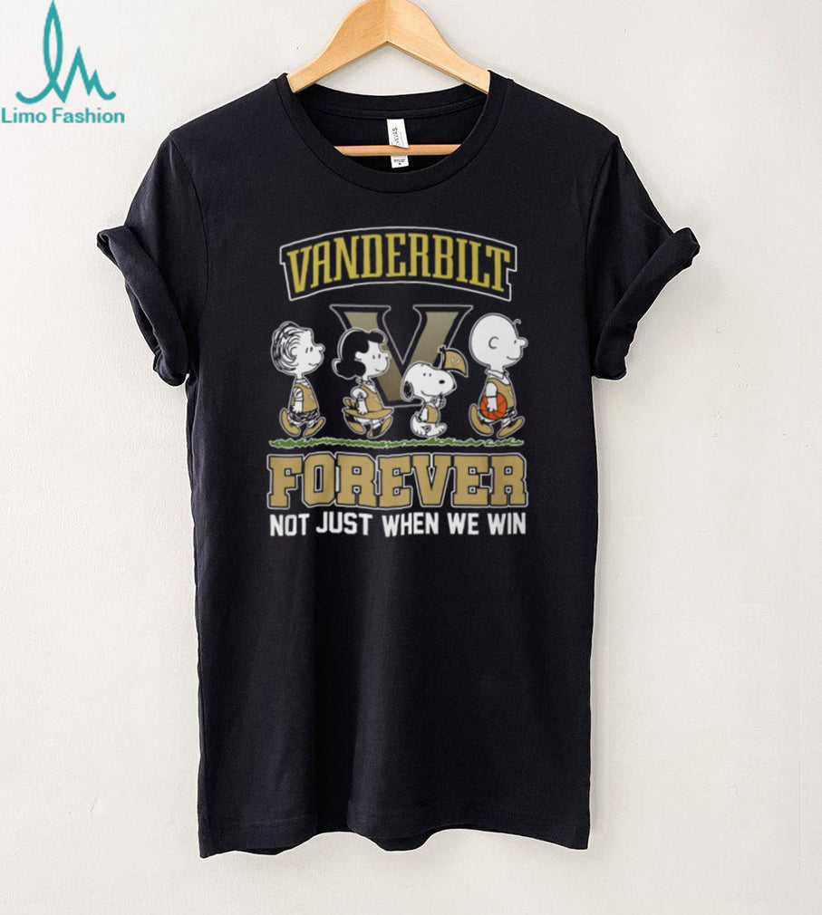 Vanderbilt Commodores Forever Peanuts Crew Black and Gold T Shirt
