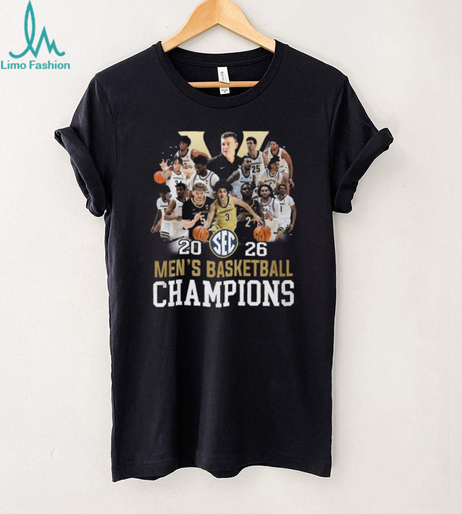 Vanderbilt Men’s Basketball SEC 2026 Champions Team Graphic T Shirt