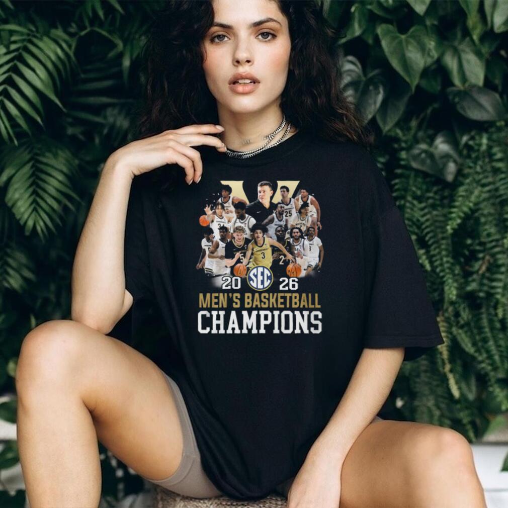Vanderbilt Men’s Basketball SEC 2026 Champions Team Graphic T Shirt