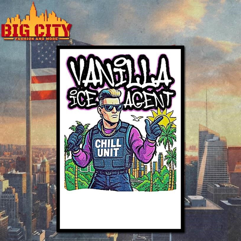 Vanilla Ice Agent Chill Unit Meme Pop Culture Parody Shirt