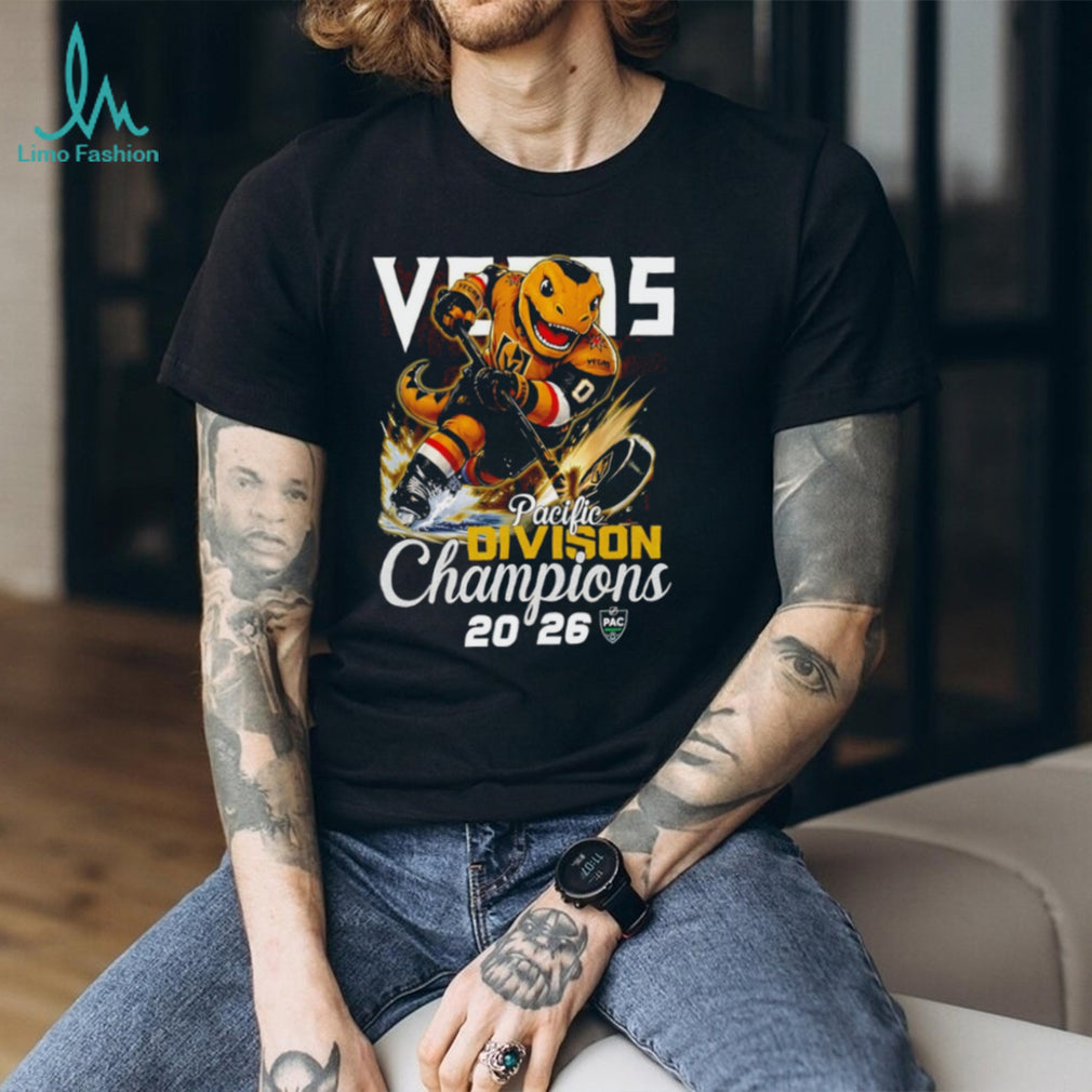 Vegas Golden Knights 2026 Pacific Division Champions Mascot T Shirt