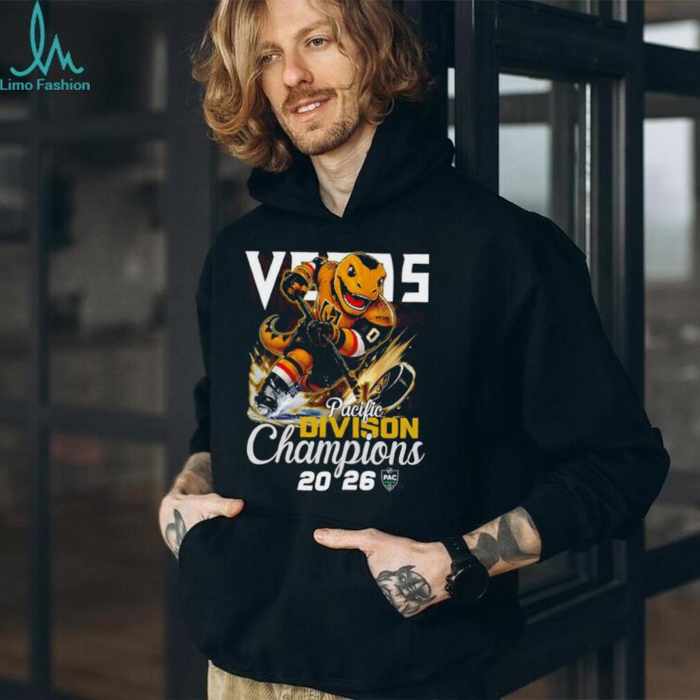 Vegas Golden Knights 2026 Pacific Division Champions Mascot T Shirt
