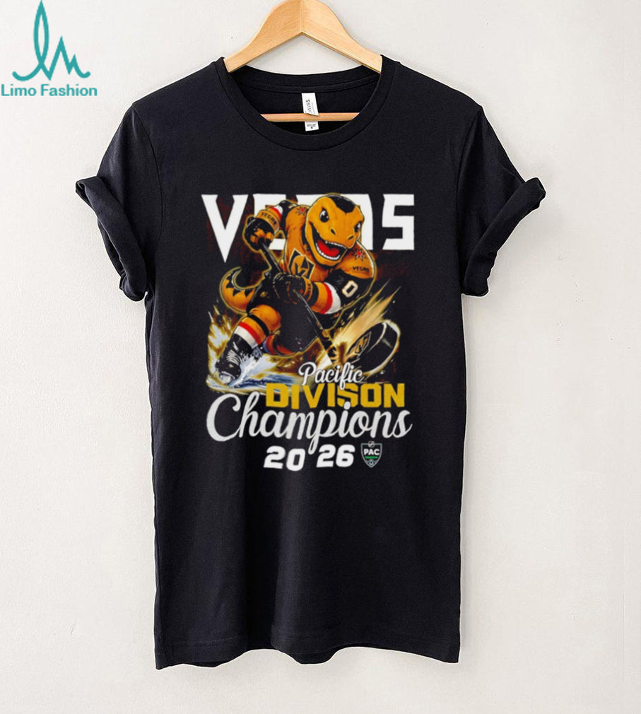 Vegas Golden Knights 2026 Pacific Division Champions Mascot T Shirt