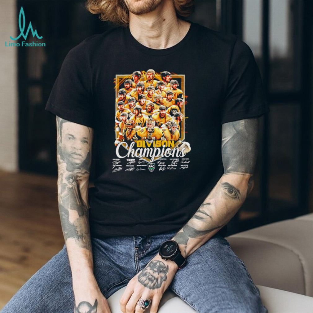 Vegas Golden Knights 2026 Pacific Division Champions Roster T Shirt