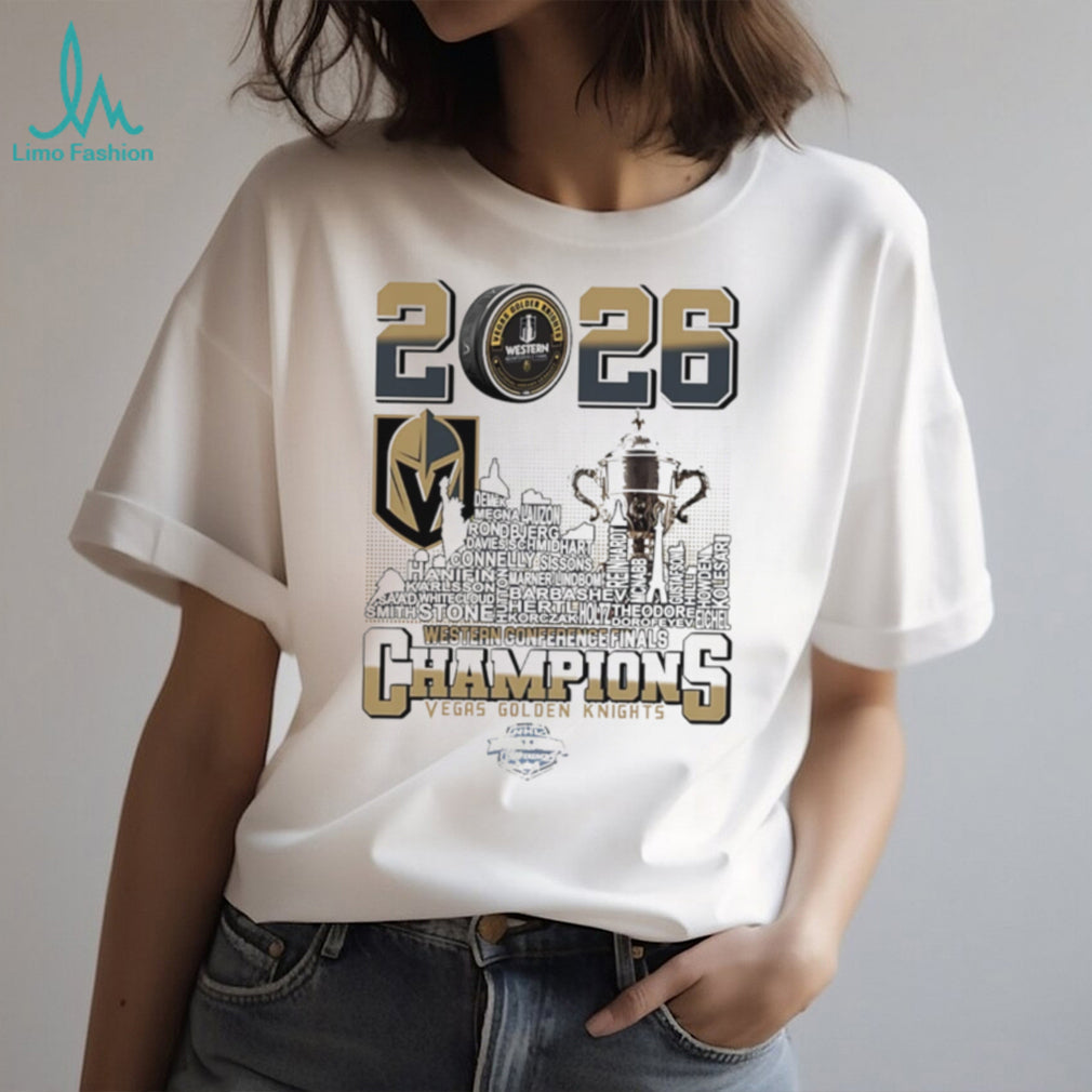 Vegas Golden Knights 2026 Western Conference Champions skyline shirt