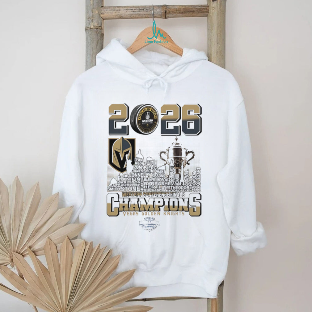 Vegas Golden Knights 2026 Western Conference Champions skyline shirt