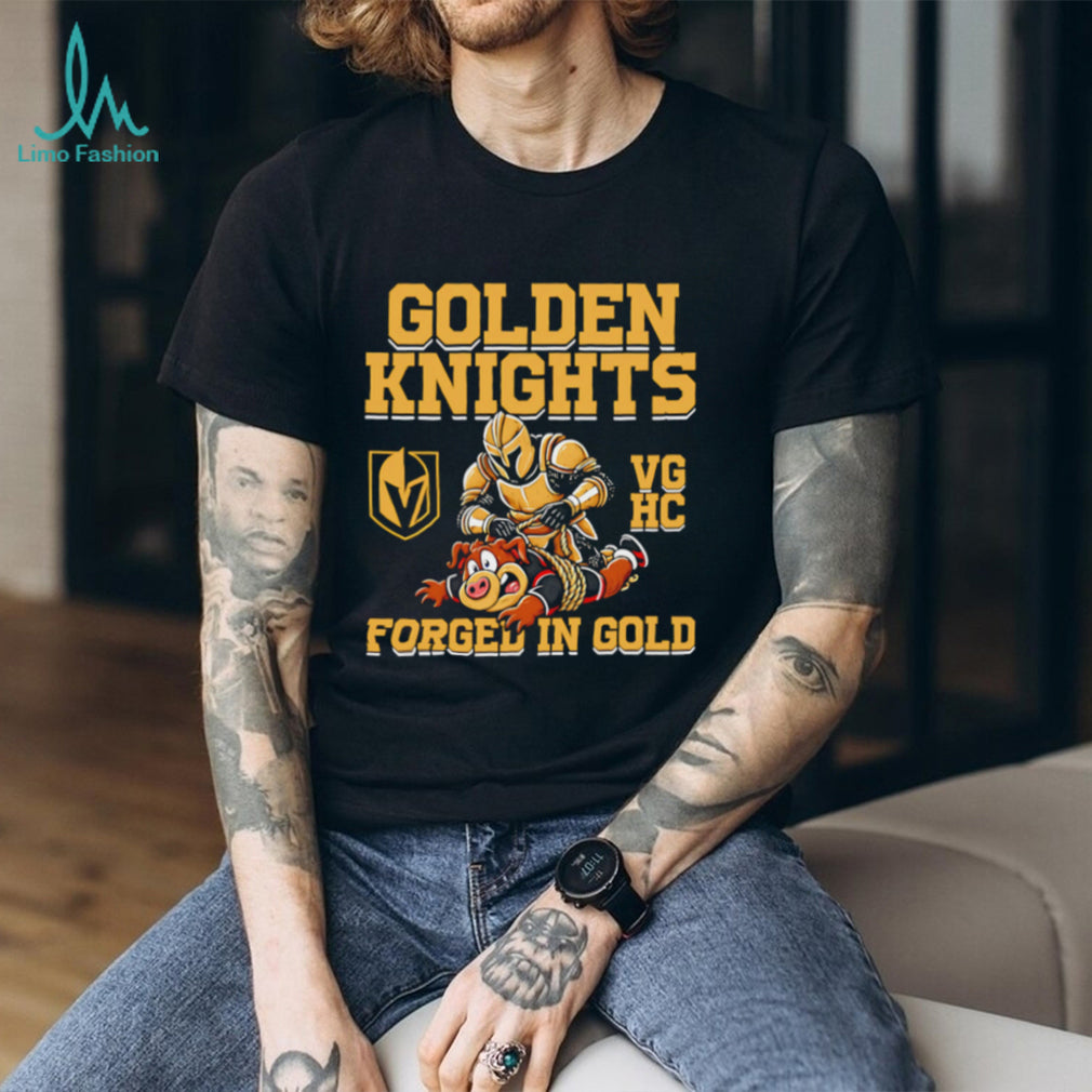 Vegas Golden Knights Forged In Gold Hockey mascot shirt