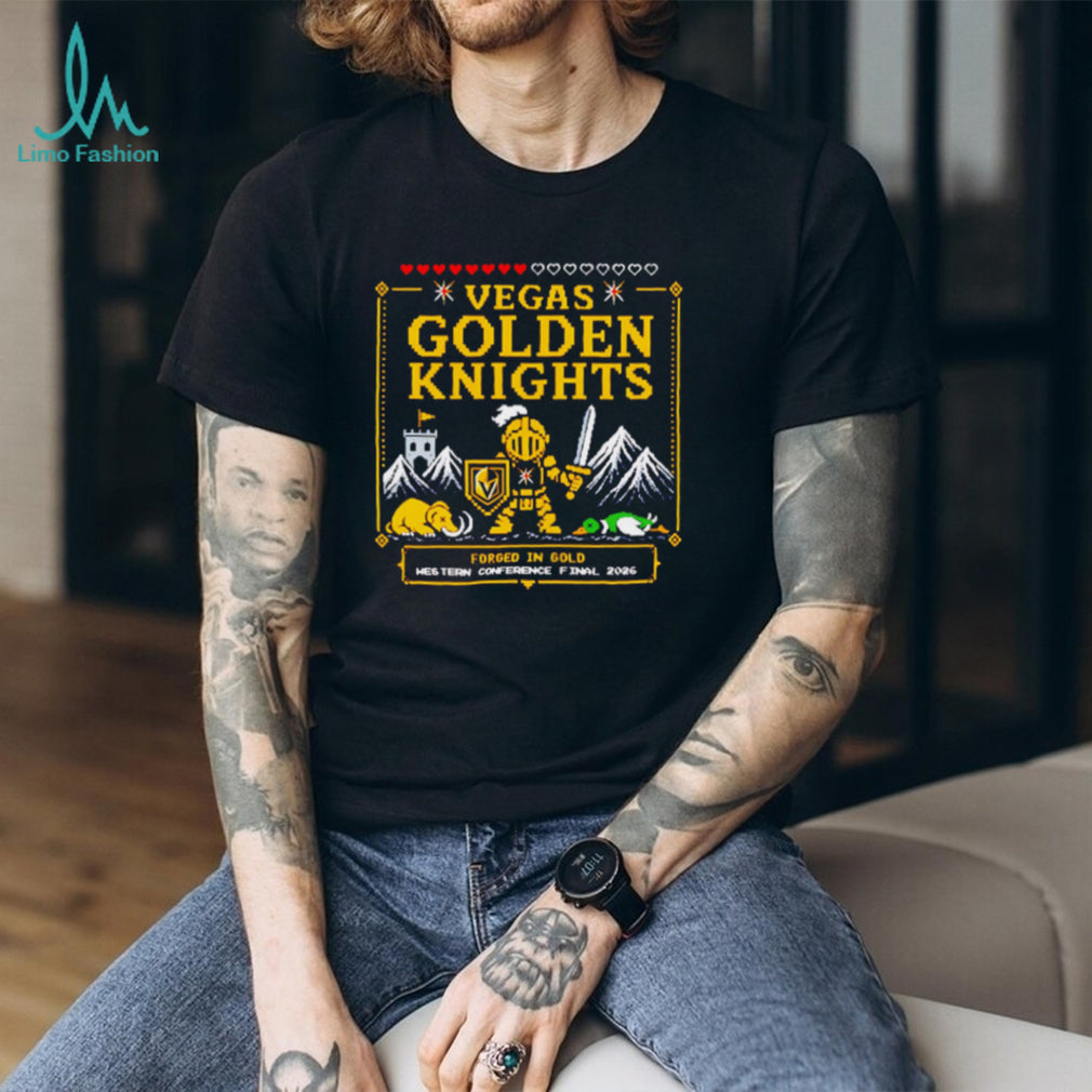 Vegas Golden Knights Forged In Gold Western Conference Final 2026 T Shirt