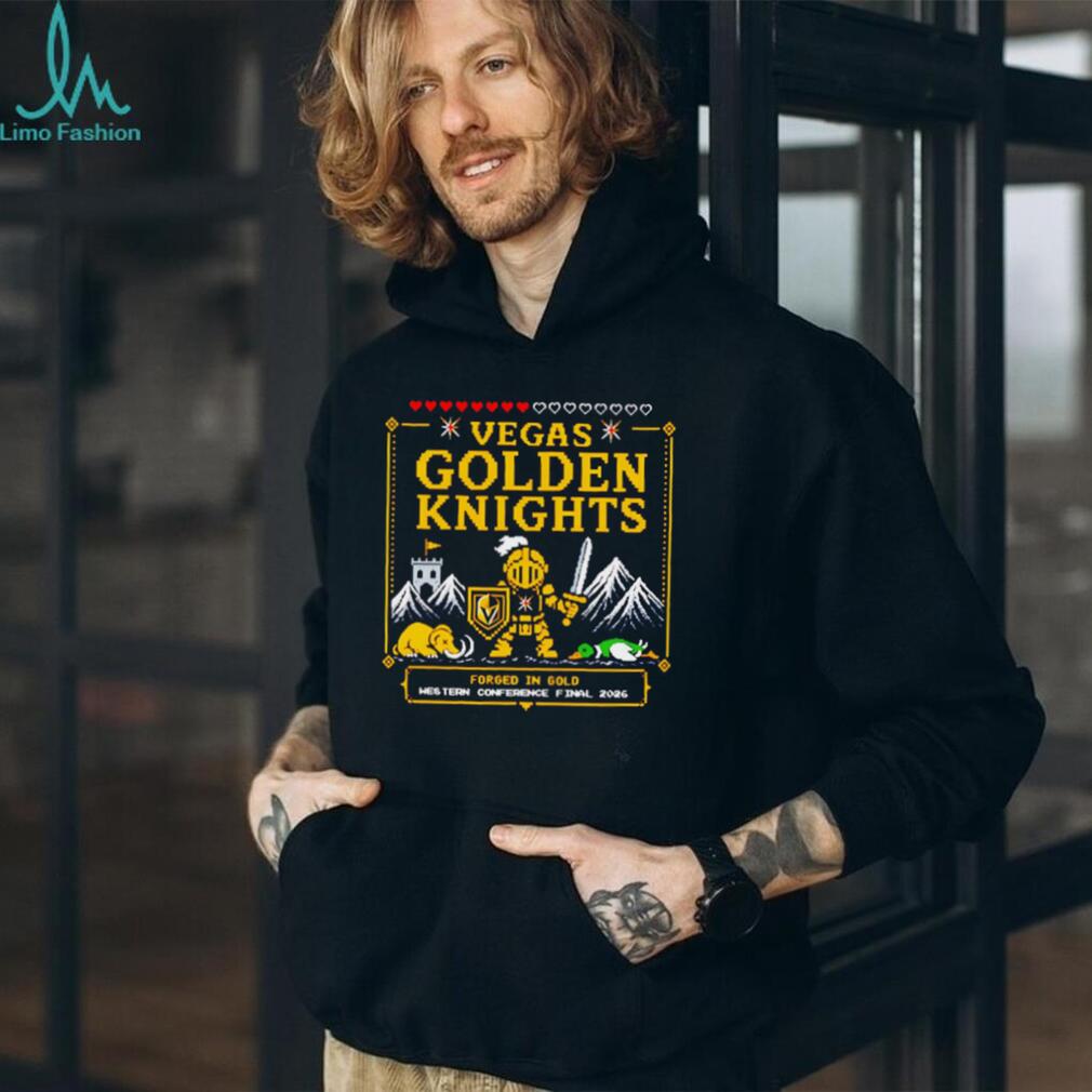 Vegas Golden Knights Forged In Gold Western Conference Final 2026 T Shirt