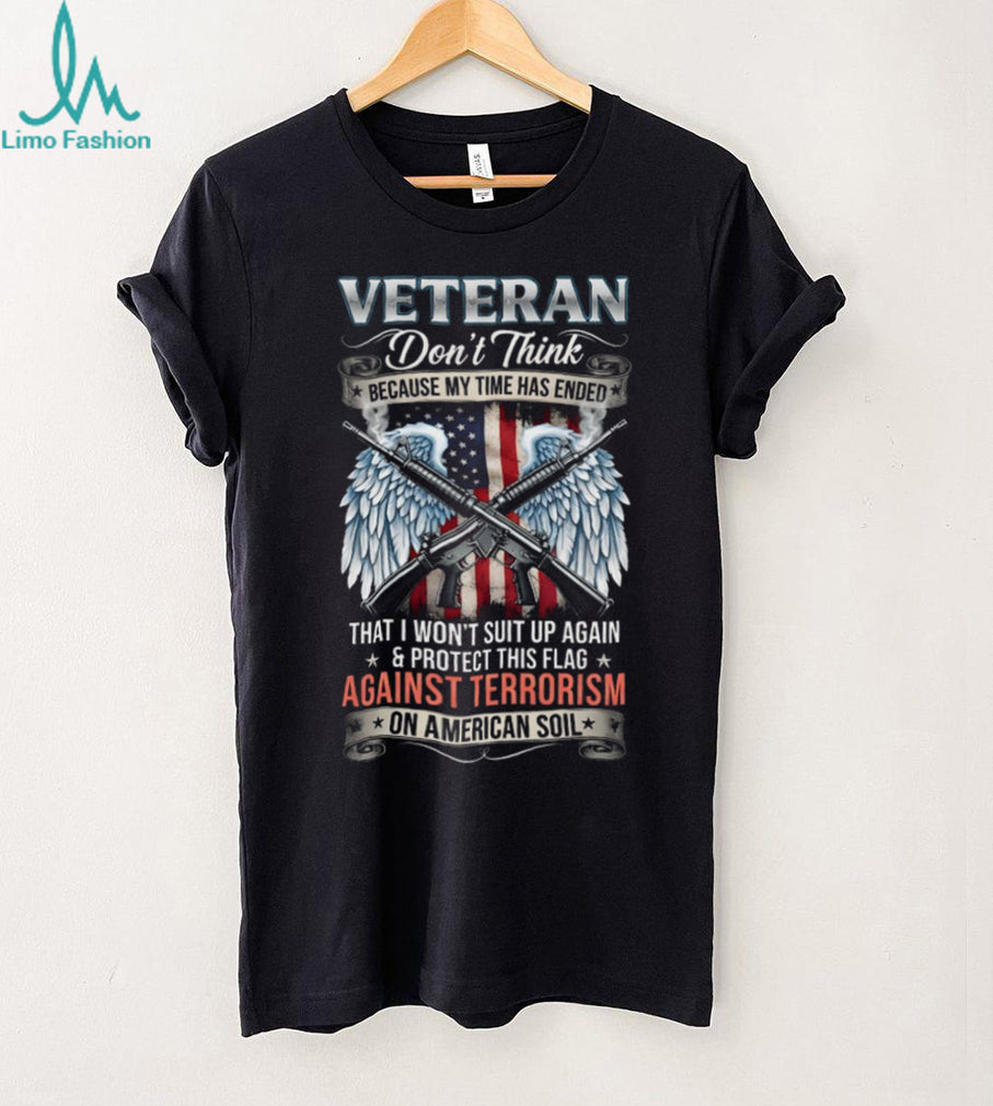 Veteran Against Terrorism On American Soil Winged Rifle T Shirt