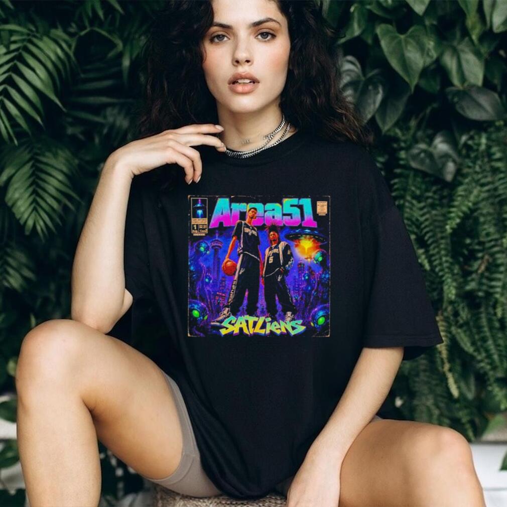 Victor Wembanyama San Antonio Satliens Area 51 Comic T Shirt