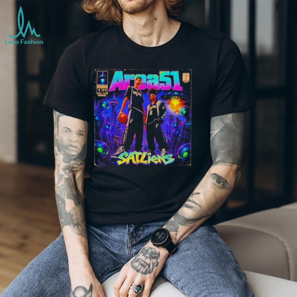 Victor Wembanyama San Antonio Satliens Area 51 Comic T Shirt