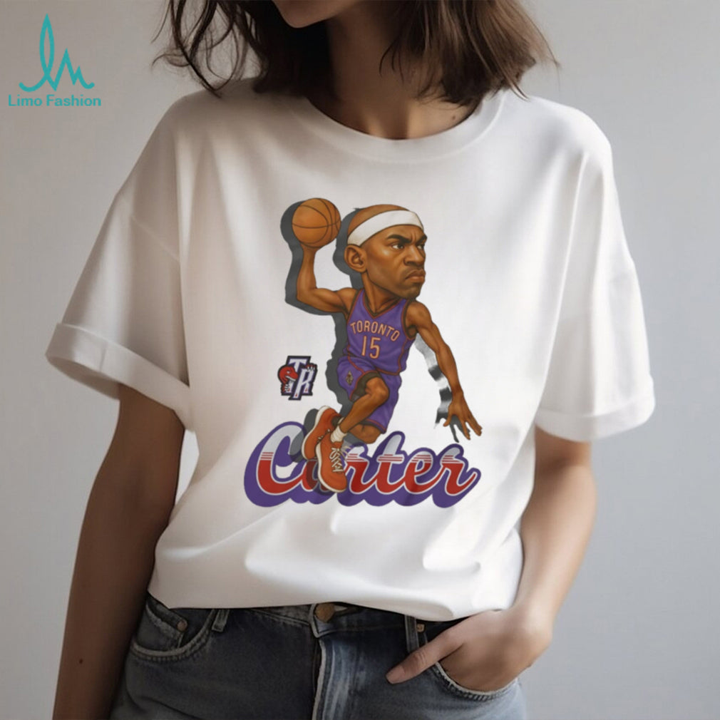 Vince Carter Toronto Raptors 15 Basketball Legend Caricature Retro Sports Fans Men T Shirt
