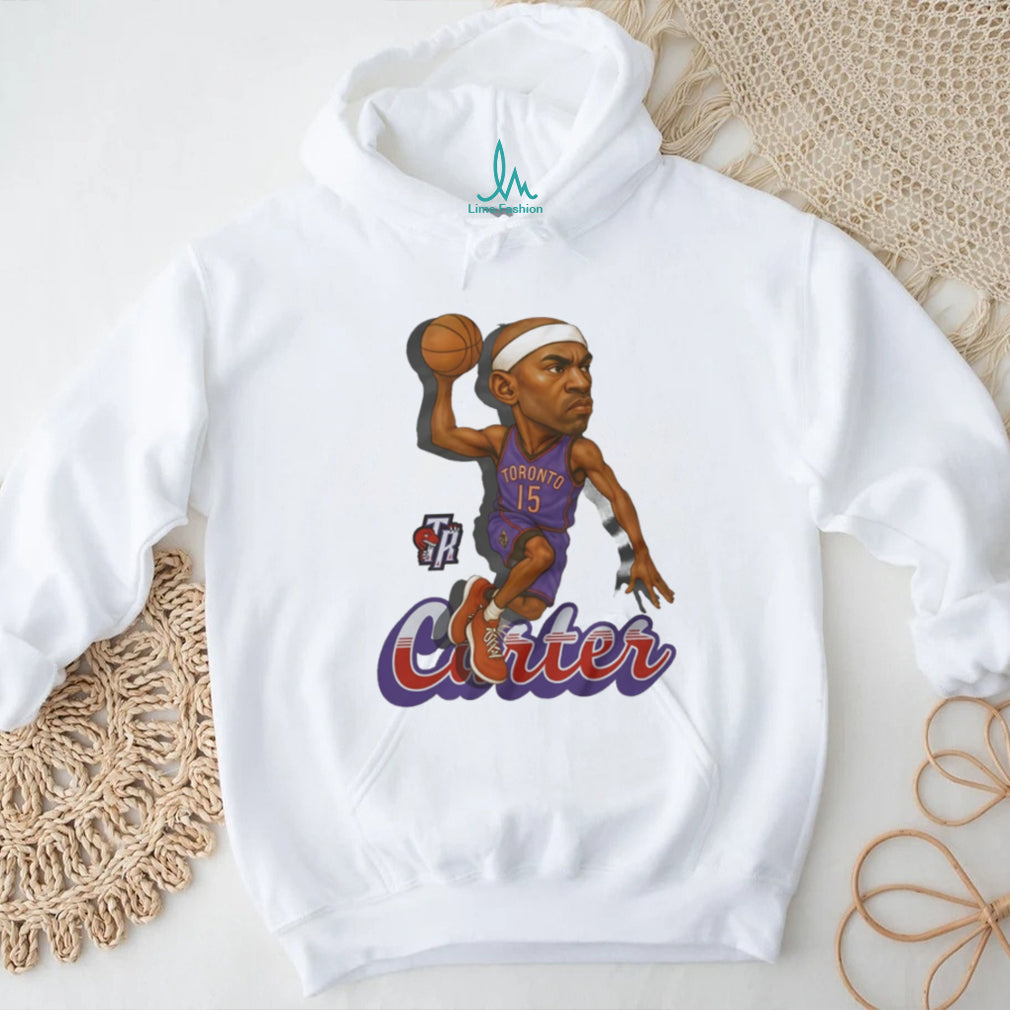 Vince Carter Toronto Raptors 15 Basketball Legend Caricature Retro Sports Fans Men T Shirt