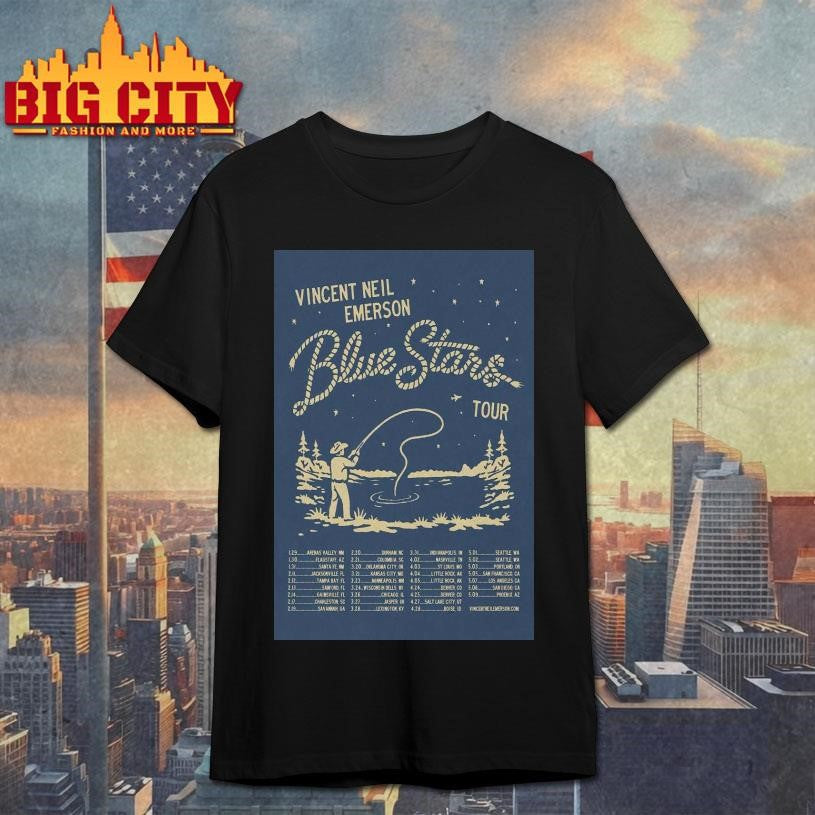 Vincent Neil Emerson 2026 Blue Stars Tour Poster Shirt