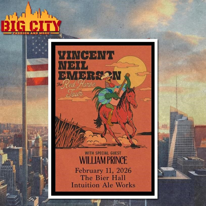 Vincent Neil Emersonwith William Prince at Bier Hall Feb 11, 2026 Poster Shirt