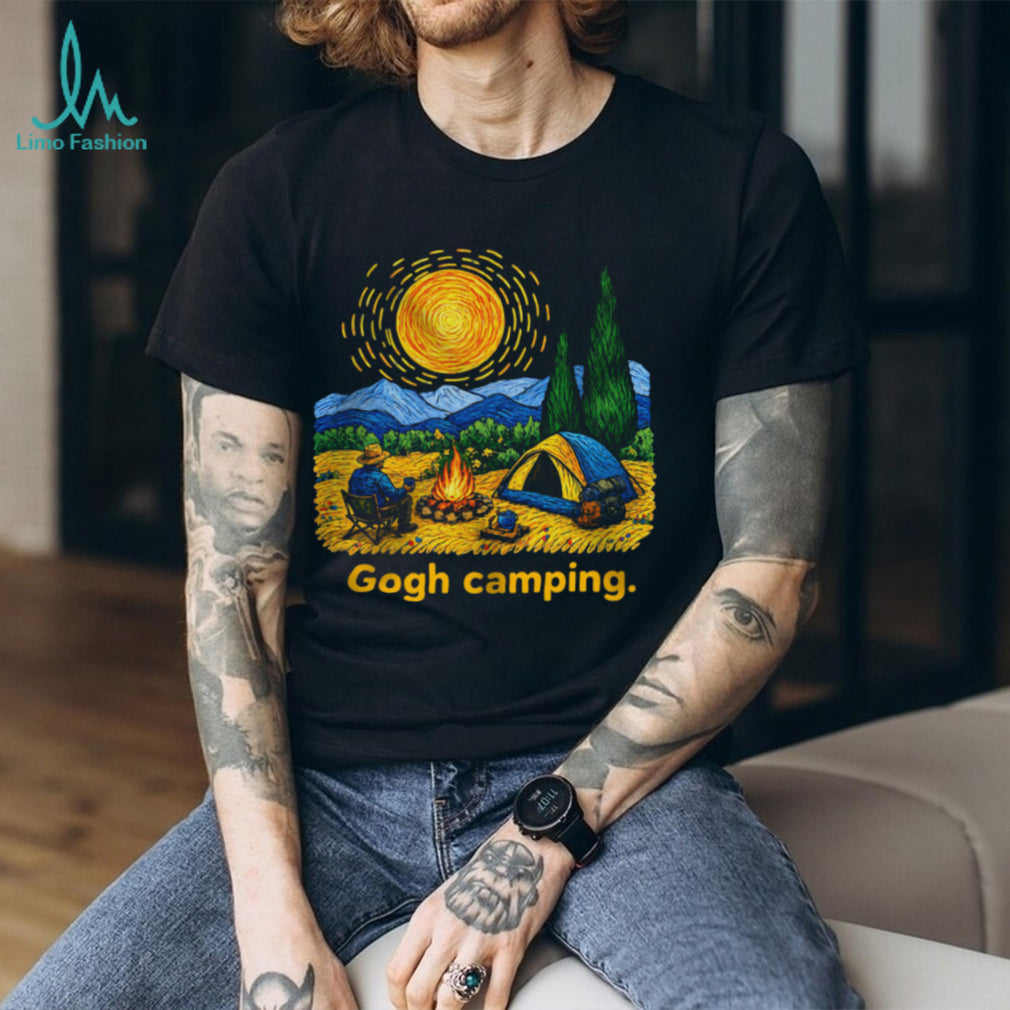 Vincent Van Gogh Camping Tent Bonfire Outdoor Art Shirt